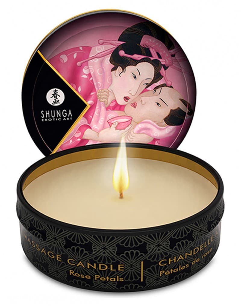 Shunga - Mini Massagekaars - Rose Petals 30 ml. 1