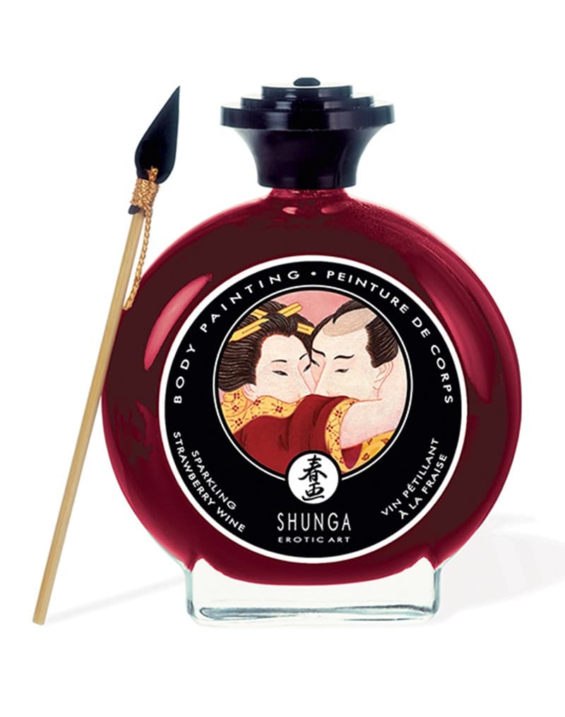 Shunga - Lichaamsverf - Sparkling Strawberry Wine - 100 ml 1