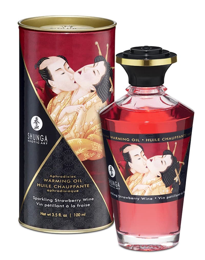 Shunga - Verwarmende Olie - Sparkling Strawberry Wine - 100 ml 1