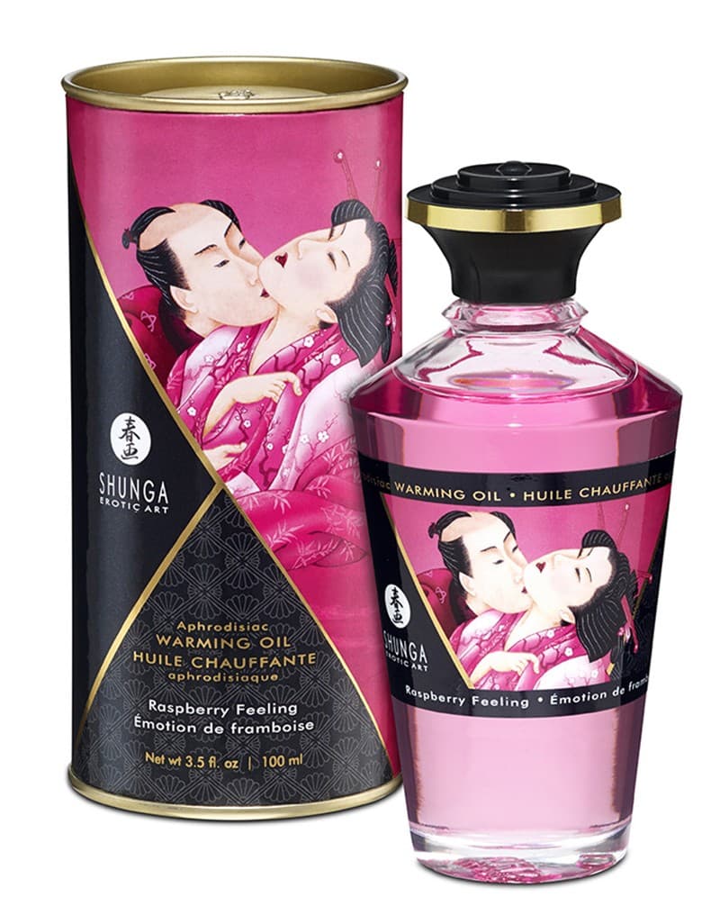 Shunga - Aphrodisiac Warming Oil - Raspberry 100 ml 1