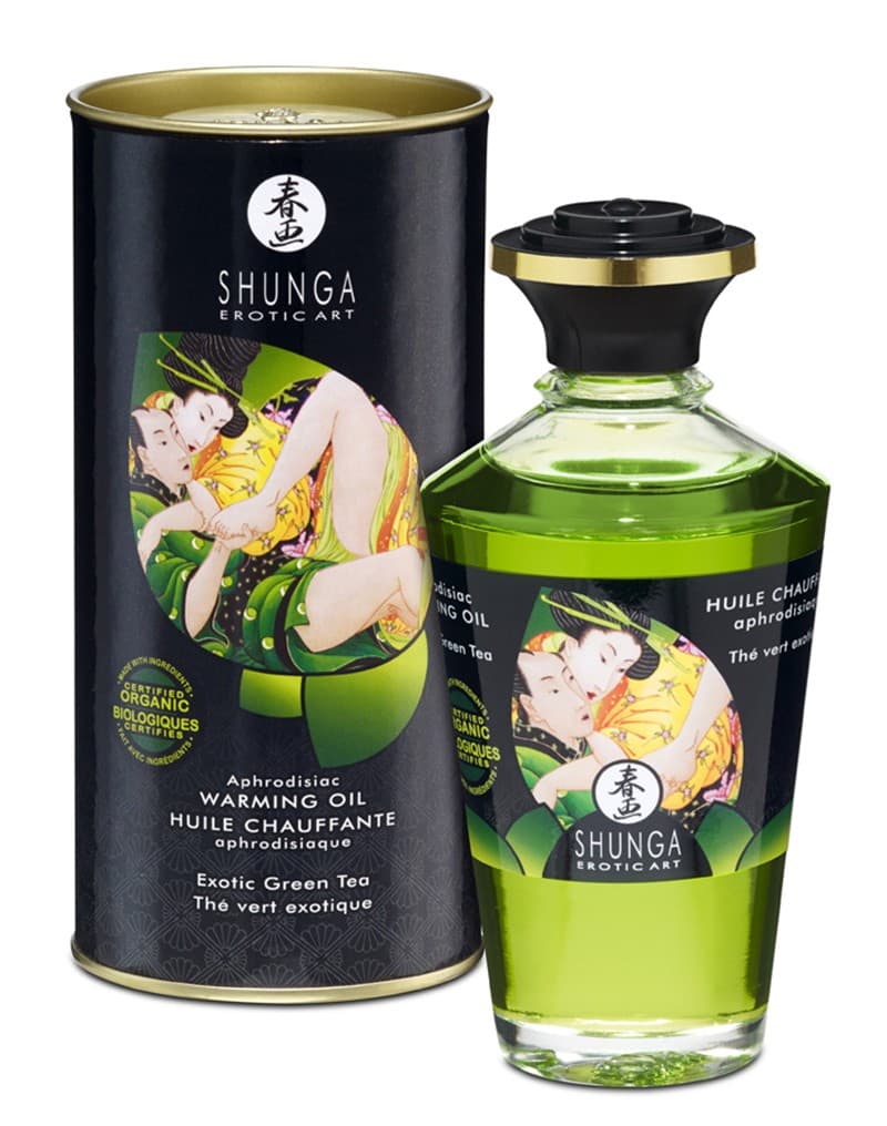 Shunga - Verwarmende Olie - Exotic Green Tea - 100 ml 1