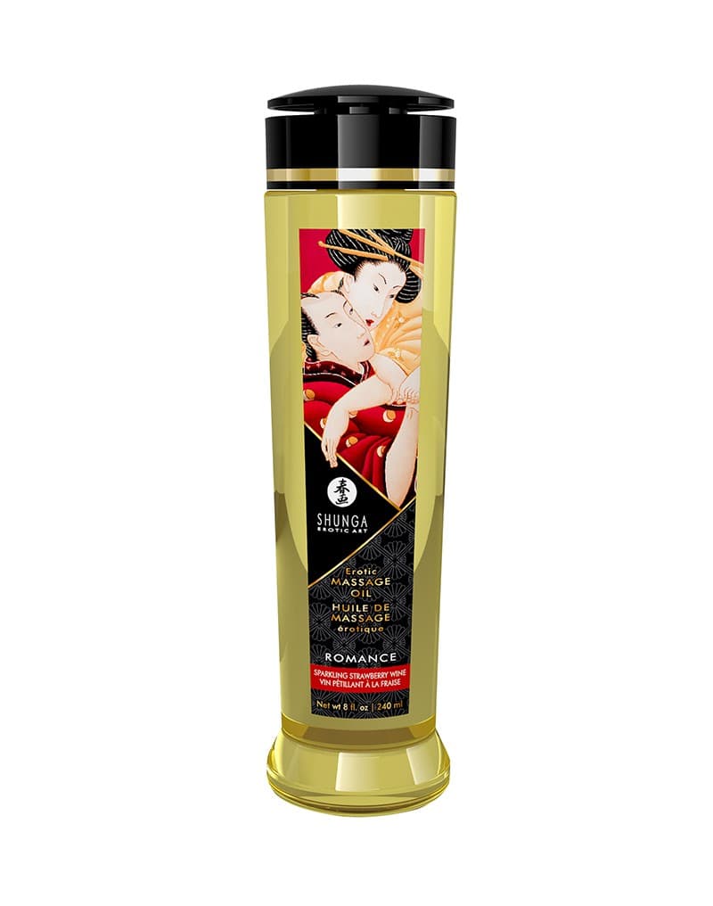 Shunga - Massage Olie - Romance Sparkling Strawberry - 240 ml 2