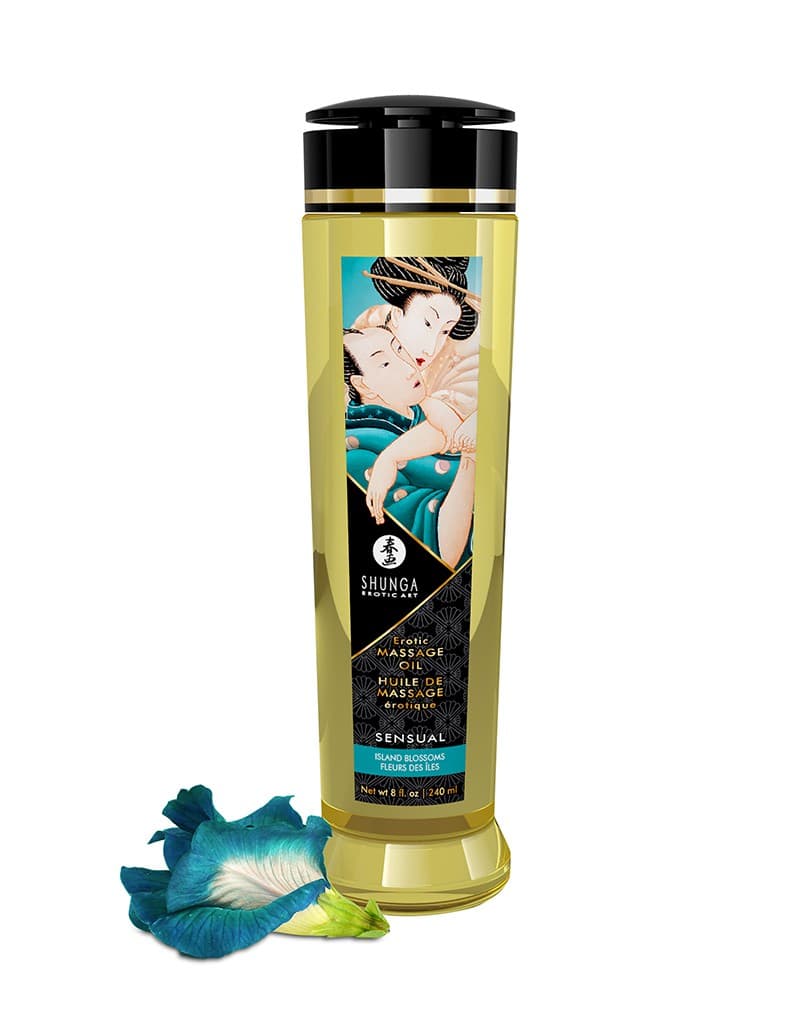 Shunga - Massage Olie - Sensual Island Flowers - 240 ml 1