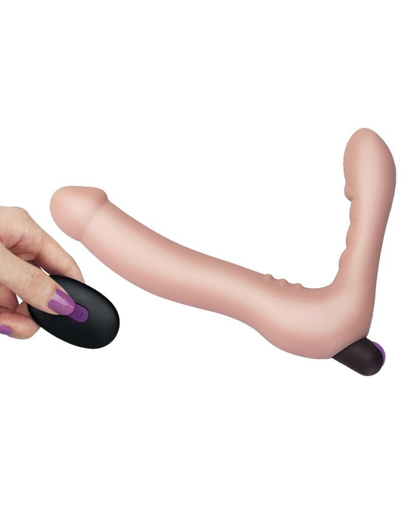 LoveToy - iJoy - Vibrerende Dubbele Dildo met afstandbediening - Nude 3