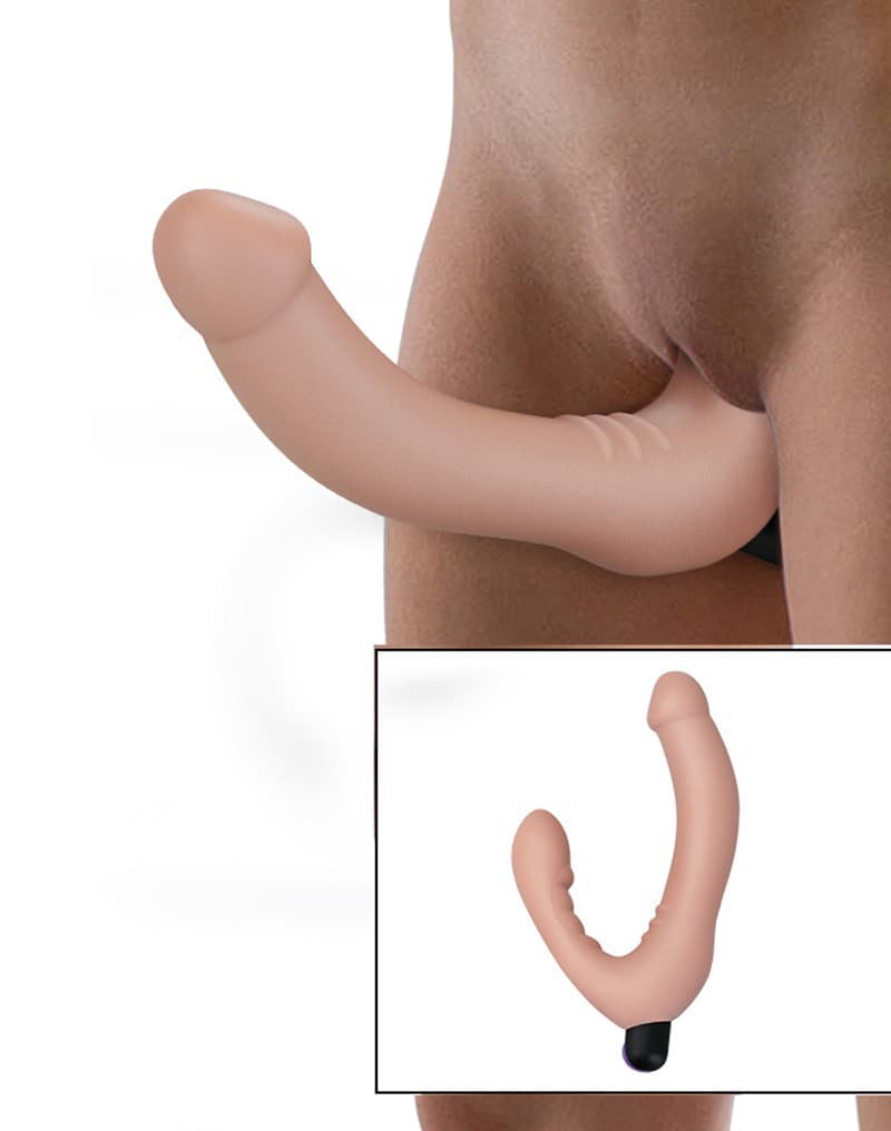 LoveToy - iJoy - Vibrerende Dubbele Dildo met afstandbediening - Nude 5