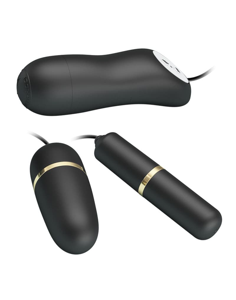 Pretty Love - Electrische Stimulatie Bullets Set - Zwart 8