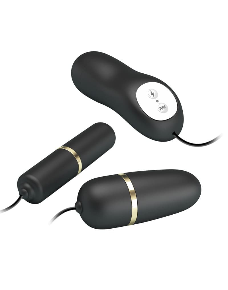 Pretty Love - Electrische Stimulatie Bullets Set - Zwart 9