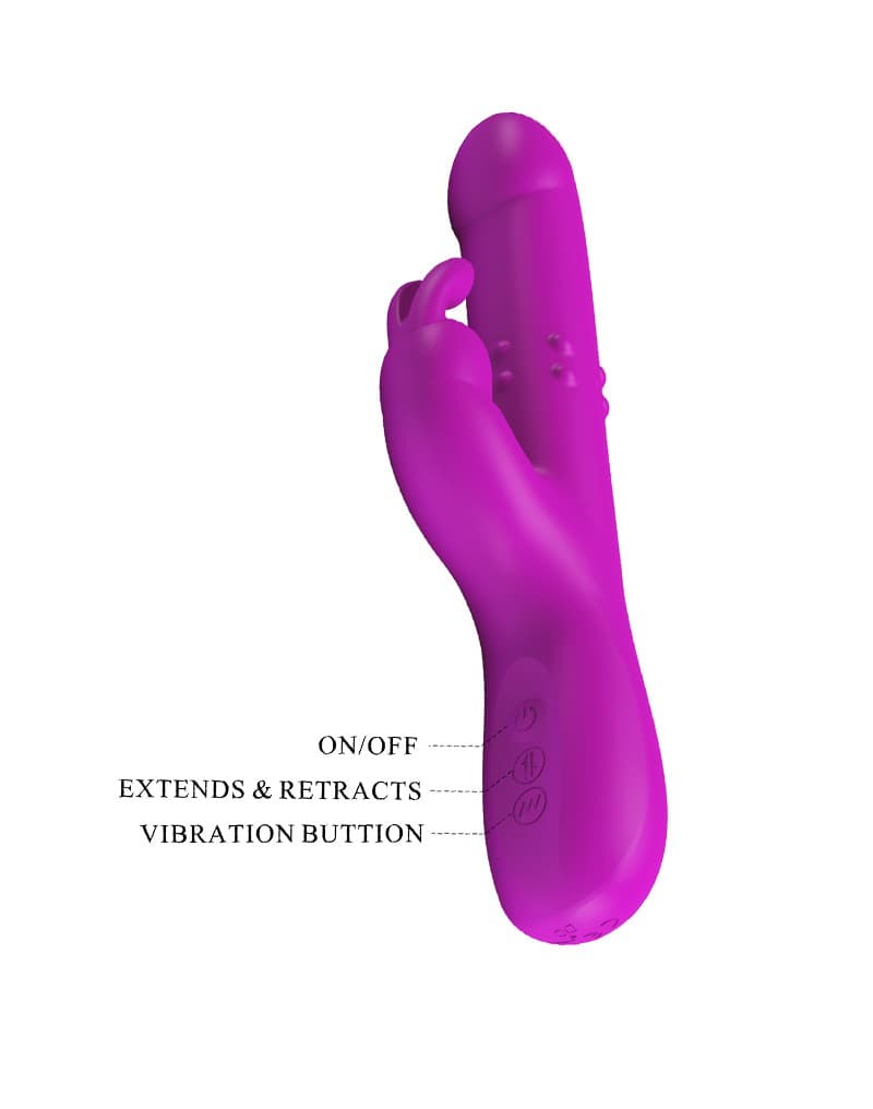 Pretty Love - Reese - Thrusting Rabbit Vibrator - Roze 7