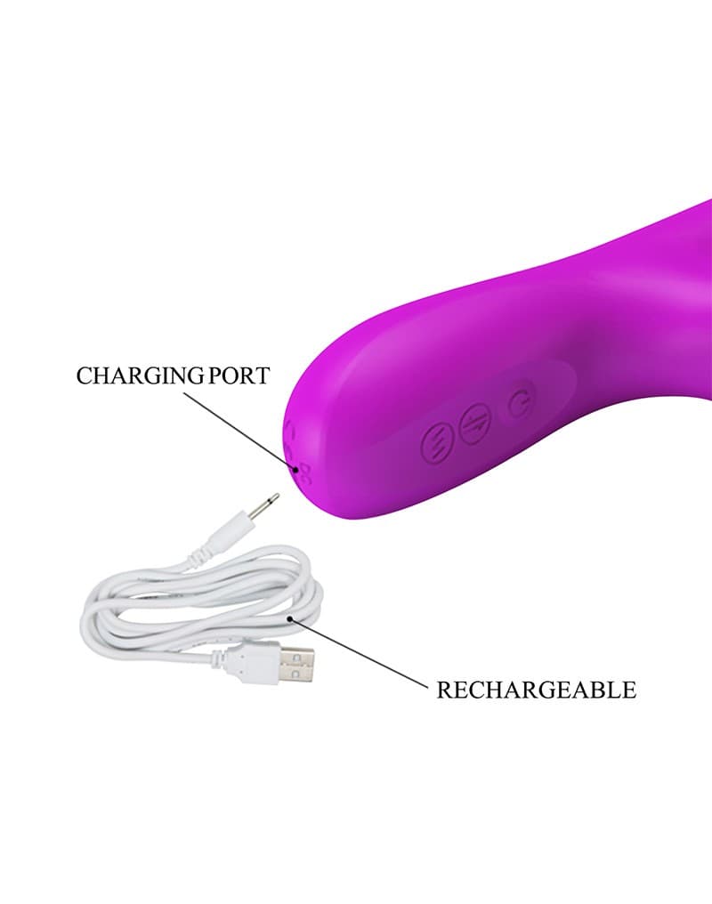 Pretty Love - Reese - Thrusting Rabbit Vibrator - Roze 8