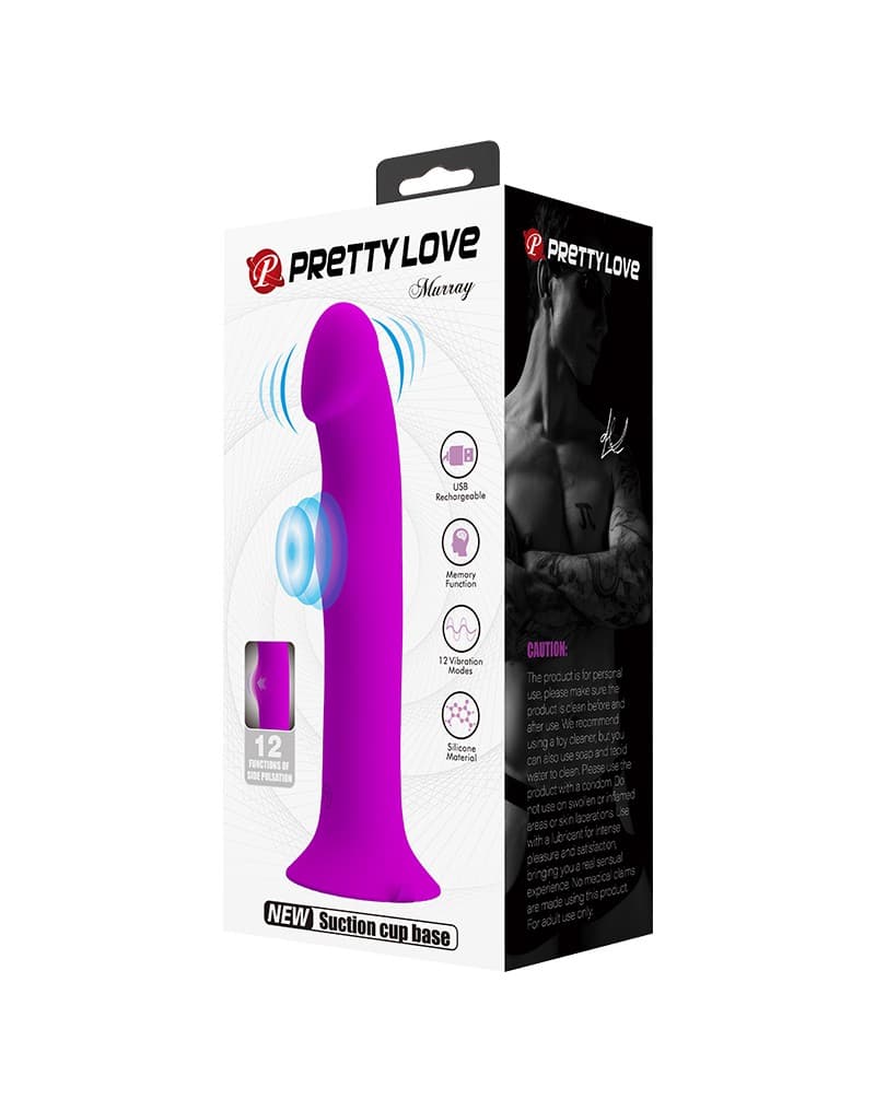 Pretty Love - Murray - Vibrerende Dildo 19 cm - Paars 3
