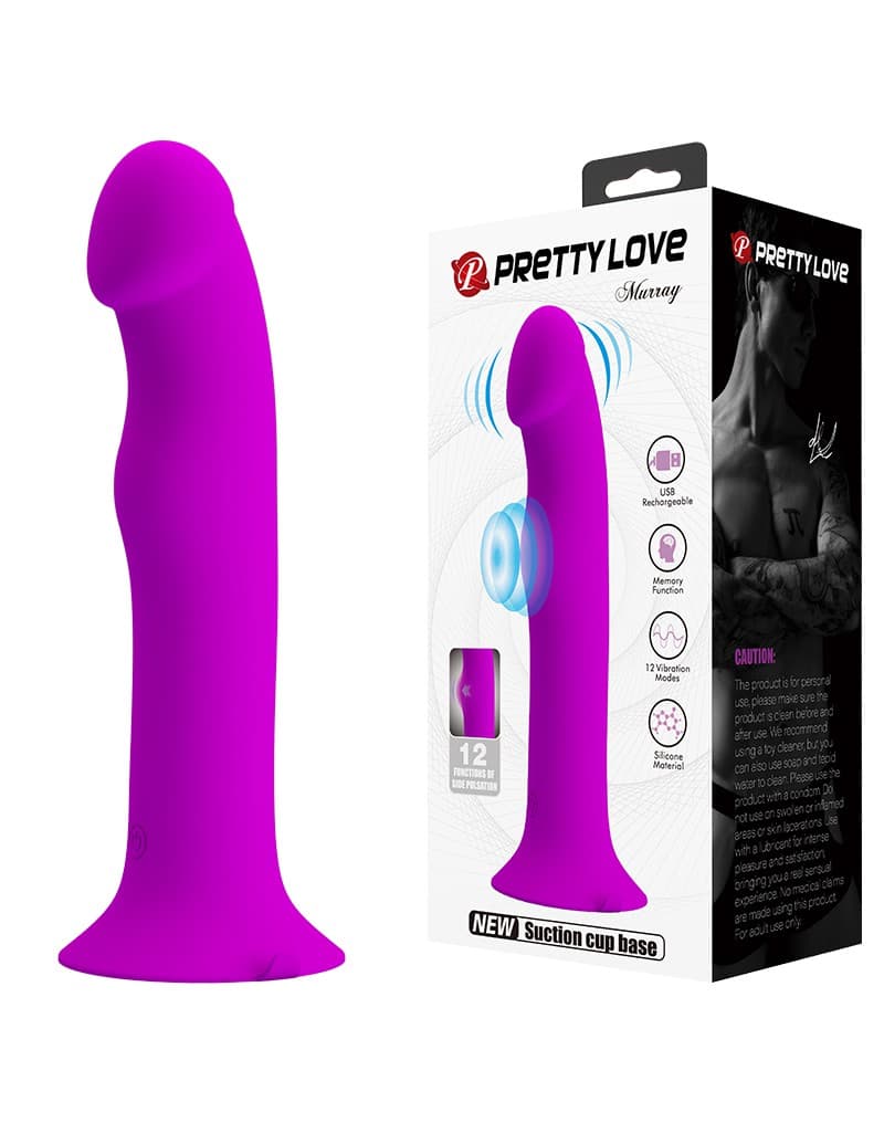 Pretty Love - Murray - Vibrerende Dildo 19 cm - Paars 1