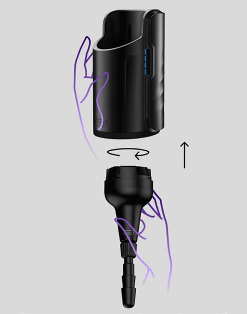 KIIROO - Dildo met vacuümvergrendelingssysteem voor KEON Masturbator - Zwart 5