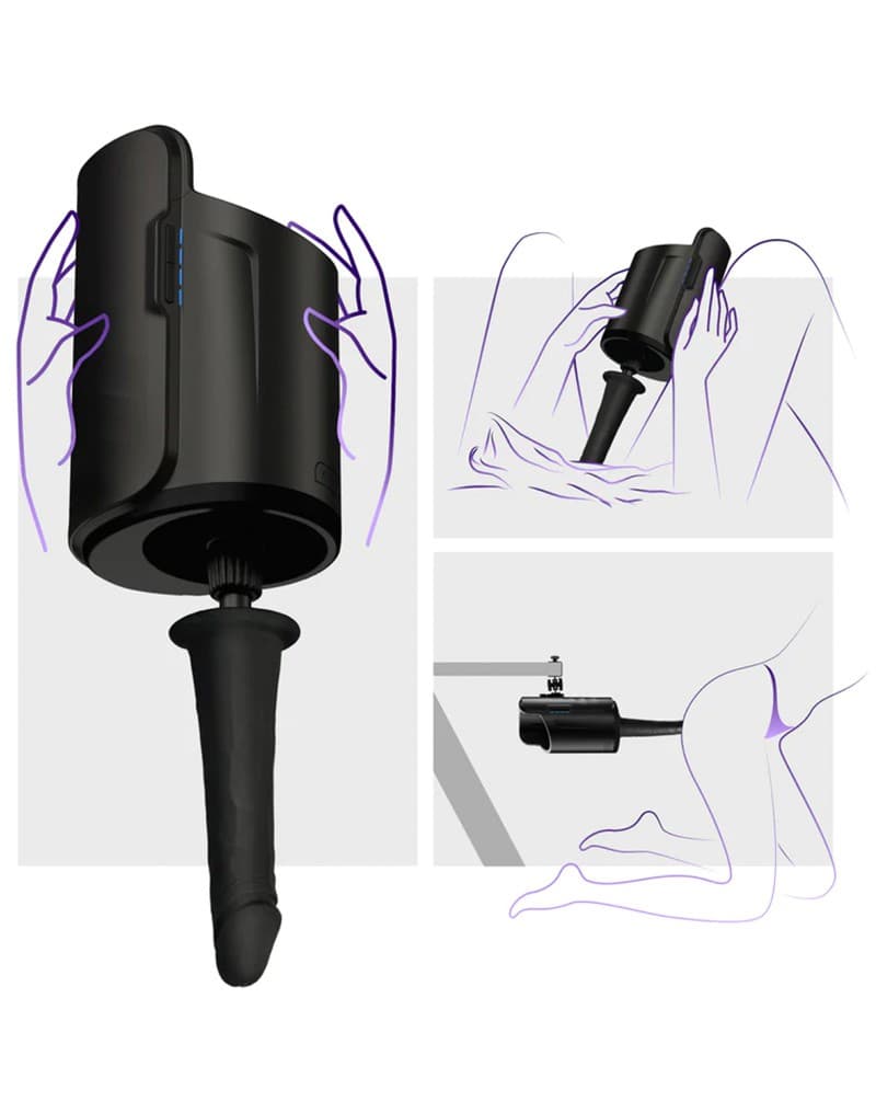 KIIROO - Dildo met vacuümvergrendelingssysteem voor KEON Masturbator - Zwart 9