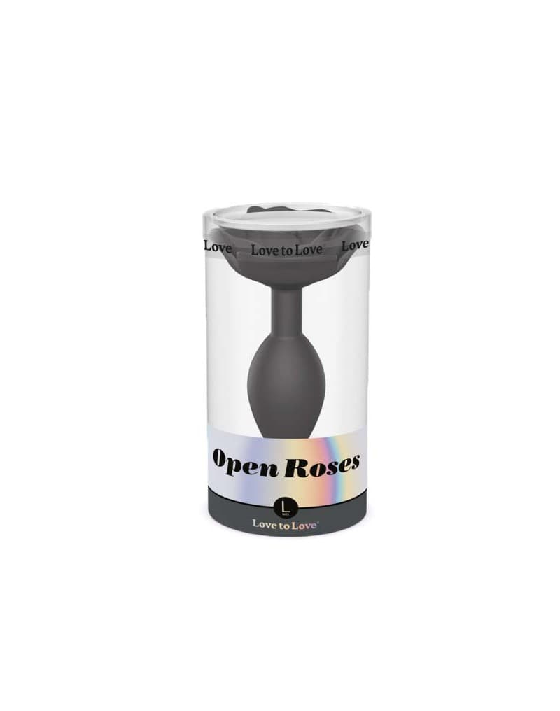 Love to Love - Open Roses Maat L - Butt Plug - Zwart 2