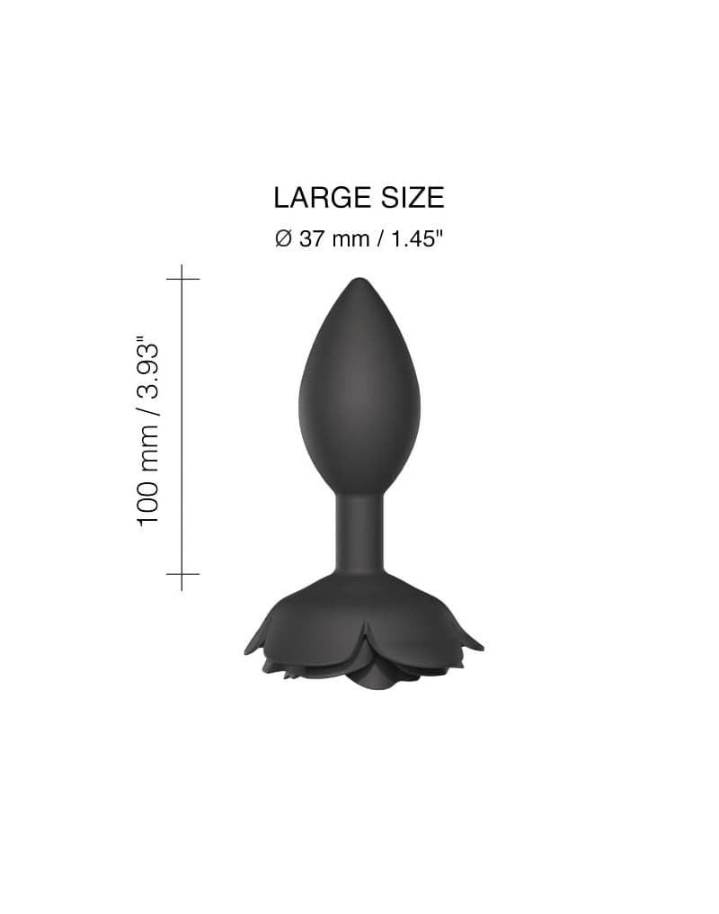 Love to Love - Open Roses Maat L - Butt Plug - Zwart 3