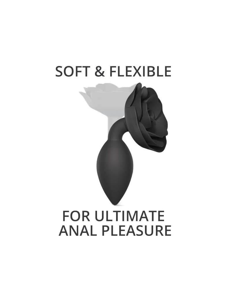 Love to Love - Open Roses Maat L - Butt Plug - Zwart 4