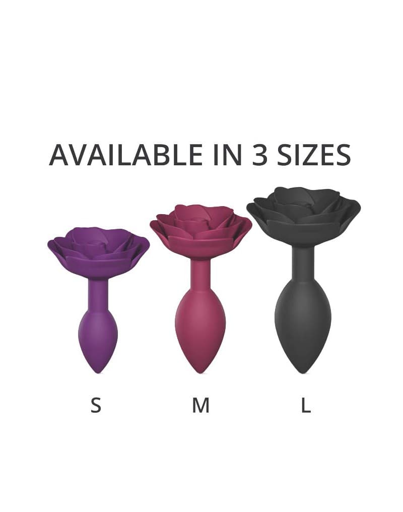 Love to Love - Open Roses Maat L - Butt Plug - Zwart 6